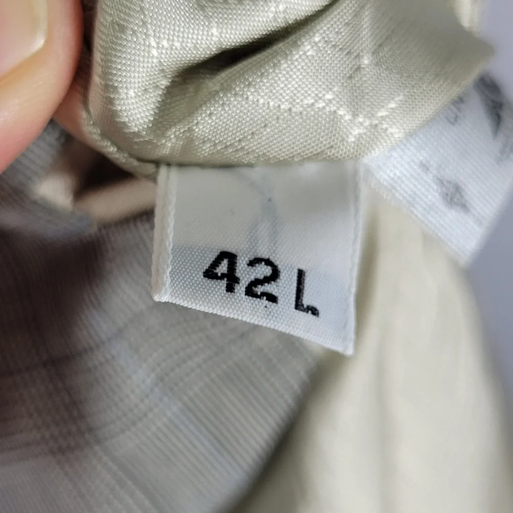 Hart Schaffner Marx Men's Sport Coat Two Button Gray‎ Plaid Worsted Wool 42L